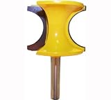 Workshop Tools 7/8 Radius Half Round Router Bit, 1/4 Shank - 26007 by Workshop Tools