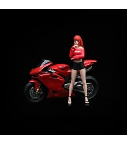 Amazon.co.jp: Moreart 1/64 ミニチュア フィギュア バイク セット
