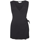 JoJo Maman Bebeジョジョママンベベ(イギリス)/Sleeveless Wrap Top ノースリーブマタニティラップトップ/サイズS/Black/B4719BLAS/208