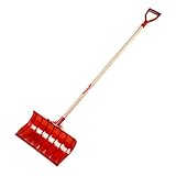 雪かきスコップ 押し出し除雪用品 ポリカーボネイト製 タフマンラッセル455　レッド(R)