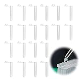 遠心分離管 10ml 20pcs 遠沈管 実験室 スナップキャップ付き10mlプラスチック遠心分離管，実験室容器 多目的 透明 小分けチューブ