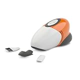 LIVION Mini Desk Vacuum Cleaner, also Suitable for Keyboards (USB/Battery Powered) (Orange)