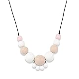 Unique Teething Necklace for Mom to Wear Baby Safe Handmade Silicone Jewelry [並行輸入品]