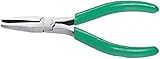 Xcelite DN54GV Flat Nose Plier with Green Cushion Grip Handle, Smooth Jaw, 5' Length, 1-3/16' Jaw Le