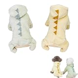 YAYAMIYA ペット服 犬の冬のコート 長袖 帽子 犬用服 犬の冬服 犬洋服 カバーオール 可愛ドッグウェア 小型 犬 ウェア 小型犬用 雨/風/雪/防寒 (グリーン, M)