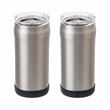 アトラス 缶ホルダー タンブラー フタ付き 500ml 2個セット 洗いやすい 真空断熱 保冷 保温 アウトドア 500ml缶用 シルバーマット 3way WENS PRODUCTS A3WAY-500SMT2P