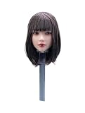 1/6スケール 女性 ヘッド スカルプト ビューティー ガール 植毛 ヘッド カービング 12インチ 女性 PH TBL JO アクションフィギュア ボディコレクション (ショートヘアスタイル)