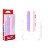 PGRTYOF Switch Joycon用リストストラップ - 【Switch/Switch 有機ELモテル対応】Joy Conジョイコンコントローラー用ストラップ交換パーツアクセサリー、スイッチジョイコンストラップ締め付け調整可能（2パック） (ピンク 紫)