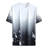 [VCRYHEG] Tシャツ メンズ グラデーション トップス 半袖 無地 軽量 柔らかい 快適 tシャツ メンズ 半袖 大きいサイズ グラ