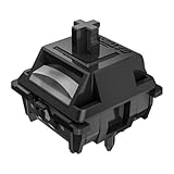 Gateron Ghost デュアルステージスプリングキーボードスイッチ MXメカニカルゲーミングキーボード用、5ピン 48gf RGB SMD プレルーブ フルPOMリニアスイッチ(108個)