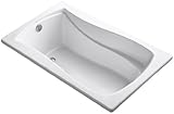 KOHLER K-1242-W1-0 Mariposa 60-Inch X 36-Inch Drop-In Bath with Bask Heated Surface and Reversible D