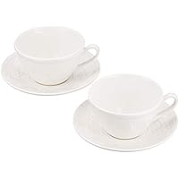 【正規輸入品】 ウェッジウッド フェスティビティ アイボリー ティーカップ&ソーサー ペア S8951100002