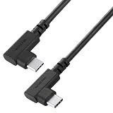エレコム USB2.0ケーブル C-Cタイプ 認証品 USB PD対応 最大240W 両端L字コネクタ やわらか 1m ブラック U2C-CLLEY10NBK