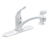 Moen 7430W Chateau One-Handle Low Arc Kitchen Faucet, Glacier [並行輸入品]