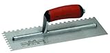 MARSHALLTOWN The Premier Line 702SD 11-Inch by 4-1/2-Inch Notched Trowel SQ with Curved DuraSoft Han