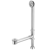 Water Creation WO-0001-01 Lift and Turn Exposed Finish Tub Drain for Claw Foot or Other Elegant Tubs