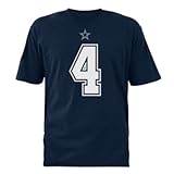 ダラス・カウボーイズYouth DAK Prescott # 4 Authentic Name and Number Tee S ブルー