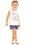 Pulla Bulla幼児用ガールズグラフィックタンクトップノースリーブTシャツ US サイズ: L カラー: ホワイト