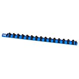 Ernst Manufacturing 8405M-Blue-1/2-18-Inch Magnetic Socket Organizer and 15-1/2-Inch Twist Lock Clip