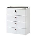 整理タンス ラック 棚 整理棚 カラー：ホワイト サイズ：4段