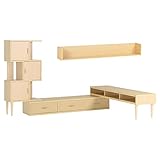 arne テレビ台 ラック ウォールシェルフ 完成品 日本製 配線収納 3点セット T-003/1500 T3-altoDX WallBox C-1500 ナチュラル