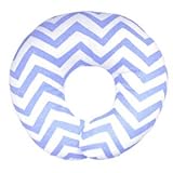 ESMERALDA(エスメラルダ) ドーナツ枕 日本製 ひとつひとつ手作り 赤ちゃん 頭の形が良くなる【まる型】 (シェブロンアズール)