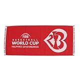 FIBAバスケットボールワールドカップ2023（FIBA BASKETBALL WORLD CUP 2023） ジャガードフェイスタオル 53498 （レッド/Ｆ/Men's、Lady's、Jr）
