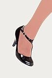 Banned Apparel - Black Penny Asymmetrical Strap High Heels 3.5