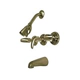Elements of Design EB6238LL Legacy Three Handle Tub & Shower Faucet, 5" Spout Reach, Satin Nickel [並