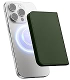 [elago] MagSafe 対応 財布 薄型 カードケース 磁気防止 マグセーフ カード 収納 ポケット 合成 皮 革 カードウォレット マグネット 内蔵 カードホルダー ウォレット [ 各種 iPhone/スマホ/スマートフォン 対応 ] Magnetic Wallet Card Holder ダークグリーン