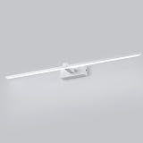 LEDミラーヘッドライト、洗面台ライト、バスルームウォールライト、化粧テーブルランプ、浴室防水フォグウォールランプ、鍛造ベース、アクリルマスク ( Color : Flat models , Size