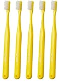 タフト24 5本セット オーラルケア 一般成人用 3列歯ブラシ S（ソフト） イエロー