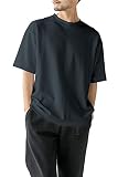 [ホールパーソン] Tシャツ ワイドフィット クルーネック ハーフスリーブ Tシャツ メンズ ネイビー M