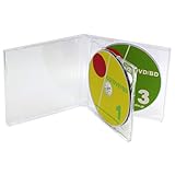 オーバルマルチメディア 10mm厚3枚収納ジュエルケース クリア 10個 ブルーレイディスクにも最適