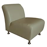 レザーアームレスソファー1人掛け グレー IS04-1P