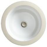 Porcher 12070-00.001 Marquee Undercounter Round Lavatory, Medium, White by Porcher