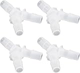 オーディオファン ホース継手 ジョイント Y型 口径 12mm ホワイト 4点セット 製品サイズ72mm×55mm×22mm