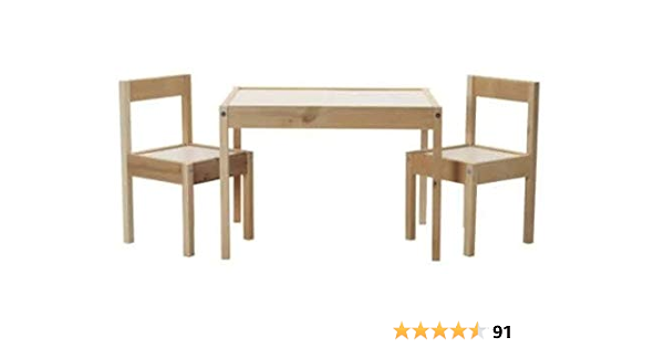 Amazon Ikea イケア L Tt 子供用テーブル チェア2脚付 ホワイト パイン材 ダイニングセット オンライン通販