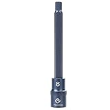 Demiawaking トルクスネジ用ビット 六角ドライバービット 1/2"150mm H4-H17 1個入り H8