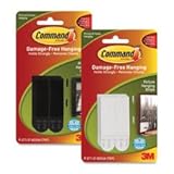 3 M 17201 – 4pk「コマンド」damage-free Medium画像ぶら下げストリップ、ホワイト、4セット