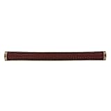 Vicenza Designs p2014 12-inchブラウンレザー挿入Pullアプライアンス、アンティーク真鍮