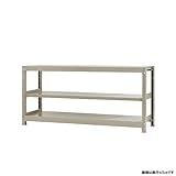 軽中量棚150kg 単体 幅150×奥行30×高さ70cm 3段 ニューアイボリー 150kg/段
