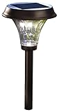 Moonrays 91754 Richmond Solar LED Metal Path Light, 25X-Brighter, 2-Pack, Rubbed Bronze [並行輸入品]