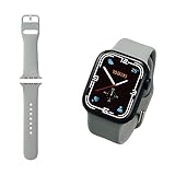 エレコム Apple Watch (アップルウォッチ) バンド 41mm 40mm 38mm [Apple Watch 8 7 SE2 SE 6 5 4 3 2 1 対応] シリコン Sサイズ ニュアンスカラー グレー AW-41BDSCGGY