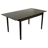 ダイニングテーブル 伸縮式 センター伸縮型 木目調 4人掛け テーブル単品 幅120～150cm ブラウン