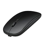 Smato ぶるーとゅーす マウス 無線 静音 薄型 ワイヤレスマウス Bluetooth 小型【デュアルモード2.4GHz・3段階dpi切替】高精度&高感度 Type-C 充電式 高耐久性 省エネ 左右対称 mouse 瞬時接続 握りやすい 携帯便利 Windows/Mac/Macbook/Surface/PC対応 (黒)