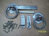 IRONMONGERY WORLD Spelter亜鉛めっきリングゲートドアラッチロック新しいby ironmongery世界