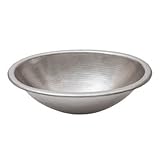 19 in. Oval Under Counter Hammered Copper Bathroom Sink [並行輸入品]