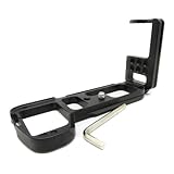 【ノーブランド】 6穴 クイックリリース プレート ケース ・ SONY α α7 Ⅱ = ILCE-7M2 / α7R Ⅱ = ILCE-7RM2 / α7S Ⅱ = ILCE-7SM2 ・ ソニー アルファ α7Ⅱ a7M2 a7ii α7RⅡ a7rM2 a7rii α7SⅡ a7sM2 a7sii アルカスイス 規格 との互換性あり L字 L型 クイックシュー ブラケット (黒)