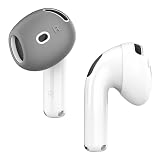 【elago】 AirPods 4 対応 イヤーピース 2セット 落下防止 イヤホンカバー シリコン 滑り止め アクセサリー イヤーチップ [ AirPods4 エアポッツ 4 第4世代 対応 ] EAR TIPS COVER ダークグレー/ホワイト